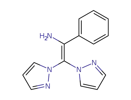 Molecular Structure of 89407-18-1 (Benzenemethanamine, a-(di-1H-pyrazol-1-ylmethylene)-)