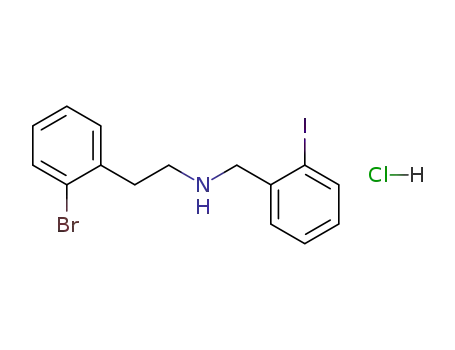 Molecular Structure of 97456-85-4 (Benzeneethanamine, 2-bromo-N-[(2-iodophenyl)methyl]-, hydrochloride)