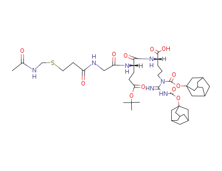 Molecular Structure of 86095-70-7 (Acm-SCH<sub>2.</sub>CH<sub>2</sub>CO<sub>.</sub>Gly<sub>.</sub>Glu<sub>.</sub>(OBu<sup>t</sup>).Arg(Adoc)2OH)