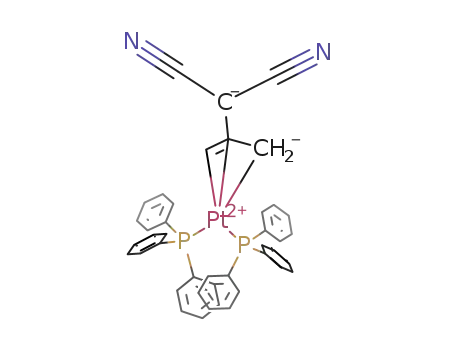 Pt(PPh3)2(η3-CH2C[C(CN)2])CH2)