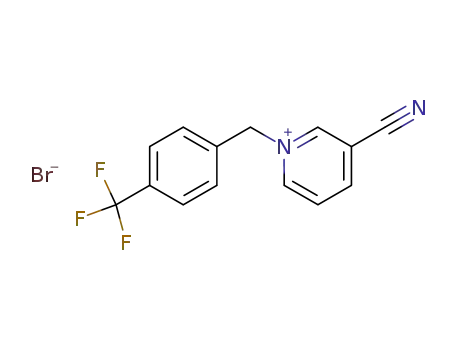 Molecular Structure of 98300-07-3 (Pyridinium, 3-cyano-1-[[4-(trifluoromethyl)phenyl]methyl]-, bromide)