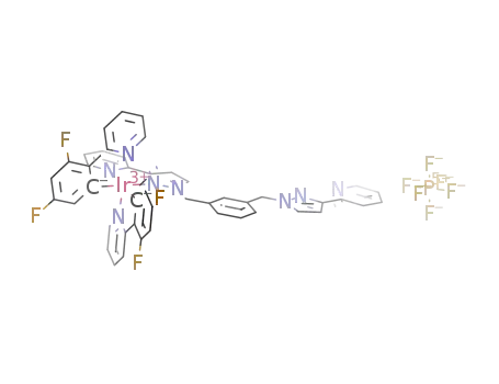 [Ir((2-(2,4-difluorophenyl)pyridine)(-1H))2(C<sub>6</sub>H<sub>4</sub>(CH<sub>2</sub>(C<sub>3</sub>H<sub>2</sub>N<sub>2</sub>)C<sub>5</sub>H<sub>4</sub>N)2)][P(fluoride)6]
