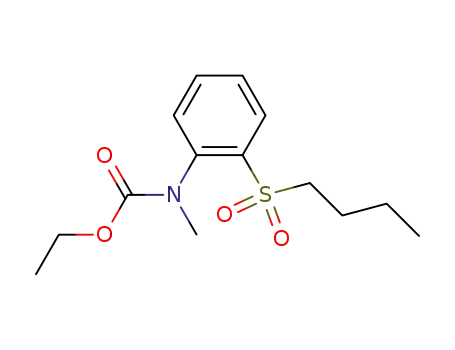 Molecular Structure of 91435-64-2 (Carbamic acid, [2-(butylsulfonyl)phenyl]methyl-, ethyl ester)