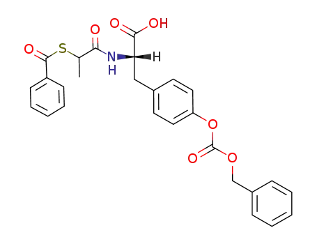 N-(S-benzoyl-2-mercaptopropanoyl)-O-benzyloxycarbonyl-L-tyrosine