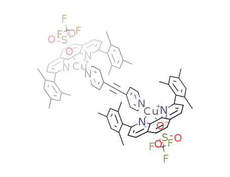 Molecular Structure of 1401615-22-2 ([{Cu(triflato)(2,9-dimesityl-1,10-phenanthroline)<sub>}2</sub>(C<sub>5</sub>H<sub>4</sub>NCCC<sub>5</sub>H<sub>4</sub>N)])