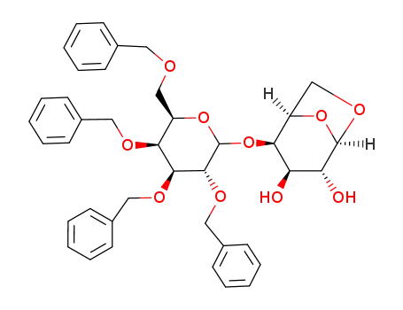 Molecular Structure of 130539-55-8 (1,6-anhydro-4-O-(2,3,4,6-tetra-O-benzyl-D-galactopyranosyl)-β-D-galactopyranose)