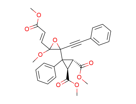 2-(trans-methoxycarbonyl)ethenyl-2-methoxy-3-(1-phenyl-trans-2,3-bis(methoxycarbonyl))cyclopropyl-3-phenylethynyloxirane