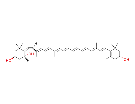 Molecular Structure of 24730-28-7 (b,b-Carotene,6,7-didehydro-5,6-dihydro-3,3',5-trihydroxy- (9CI))
