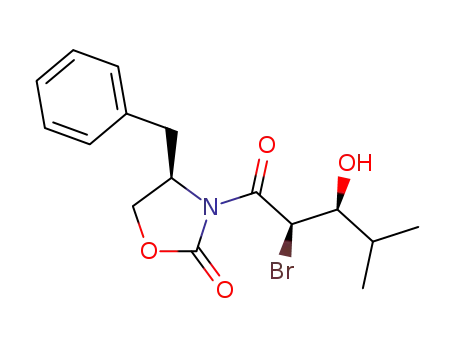 (R)-4-Benzyl-3-((2R,3S)-2-bromo-3-hydroxy-4-methyl-pentanoyl)-oxazolidin-2-one