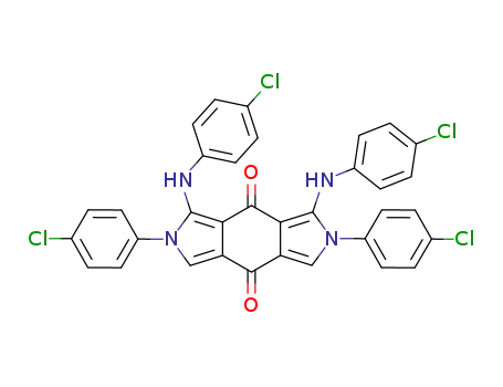 Molecular Structure of 90827-48-8 (2,6-Bis(4-chlorphenyl)-1,7-bis(4-chlorphenylamino)benzo<1,2-c:4,5-c'>dipyrrol-4,8(2H,6H)-dion)