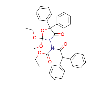 (Diphenylacetyl)(2-ethoxy-2-methoxy-4-oxo-5,5-diphenyl-3-oxazolidinyl)carbamidsaeure-ethylester