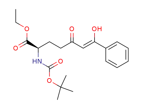 Molecular Structure of 144978-32-5 ((Z)-(R)-2-tert-Butoxycarbonylamino-7-hydroxy-5-oxo-7-phenyl-hept-6-enoic acid ethyl ester)