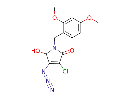 Molecular Structure of 84572-00-9 (4-azido-3-chloro-5-hydroxy-1-(2,4-dimethoxybenzyl)-Δ<sup>3</sup>-pyrrolinone)