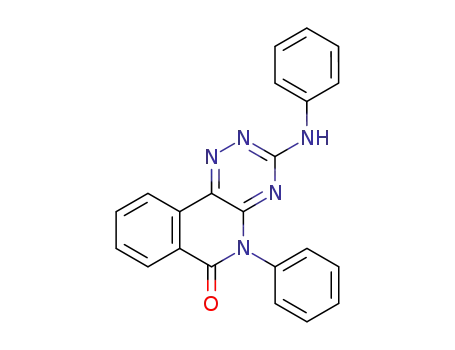 Molecular Structure of 140862-97-1 (1,2,4-Triazino[5,6-c]isoquinolin-6(2H)-one,
3,5-dihydro-5-phenyl-3-(phenylimino)-)