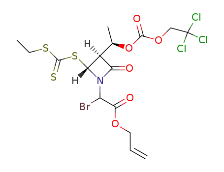 Bromo-{(2R,3S)-2-ethylsulfanylthiocarbonylsulfanyl-4-oxo-3-[(R)-1-(2,2,2-trichloro-ethoxycarbonyloxy)-ethyl]-azetidin-1-yl}-acetic acid allyl ester