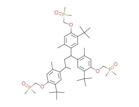 Molecular Structure of 139613-06-2 (1,1,3-tris(5'-tert-butyl-2'-methyl-4'-dimethylphosphinylmethyleneoxybenzene)butane)