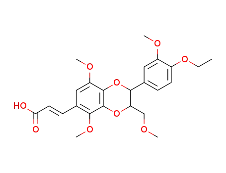 (E)-3-[2-(4-Ethoxy-3-methoxy-phenyl)-5,8-dimethoxy-3-methoxymethyl-2,3-dihydro-benzo[1,4]dioxin-6-yl]-acrylic acid