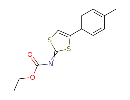 Molecular Structure of 93515-89-0 (Carbamic acid, [4-(4-methylphenyl)-1,3-dithiol-2-ylidene]-, ethyl ester)