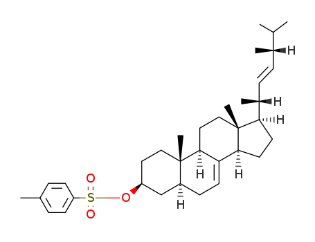 Molecular Structure of 61425-09-0 (3β-(toluene-4-sulfonyloxy)-5α-ergosta-7,22<i>t</i>-diene)