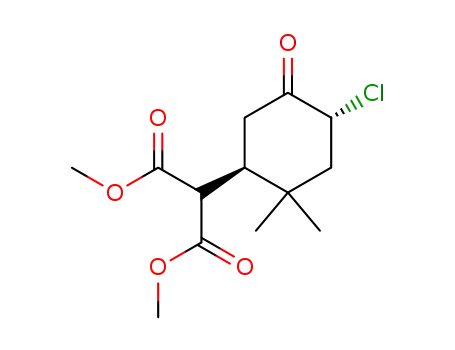 Propanedioic acid, (4-chloro-2,2-dimethyl-5-oxocyclohexyl)-, dimethyl
ester, trans-