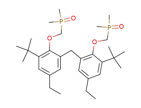 Molecular Structure of 139605-08-6 (2,2'-methylene-bis(6-tert-butyl-4-ethyl-1-dimethylphosphinylmethylenoxybenzene))