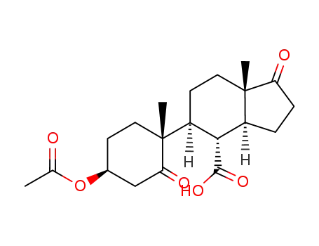 Molecular Structure of 87126-22-5 (3β-Acetoxy-5,17-dioxo-5,7-seco-B-nor-androstan-7-oic acid)