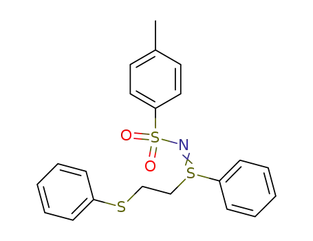 Molecular Structure of 56692-07-0 (S-<2-(Phenylthio)aethyl>-S-phenyl-N-p-tosylsulfilimin)