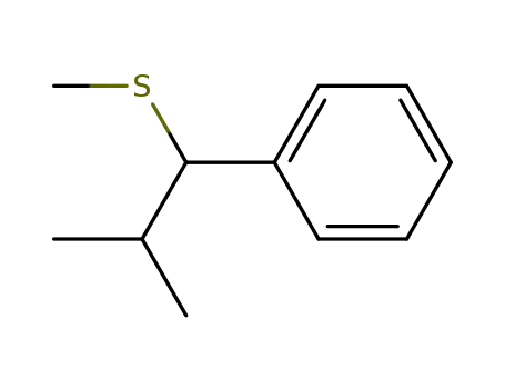 Molecular Structure of 22906-21-4 (Benzene, [2-methyl-1-(methylthio)propyl]-)