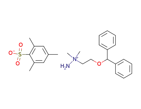 Molecular Structure of 53186-87-1 (2,4,6-Trimethyl-benzenesulfonateN-(2-benzhydryloxy-ethyl)-N,N-dimethyl-hydrazinium;)