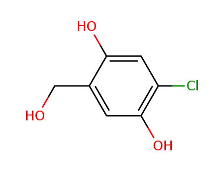 Molecular Structure of 31302-46-2 (2-Chloro-5-(hydroxymethyl)-1,4-benzenediol)