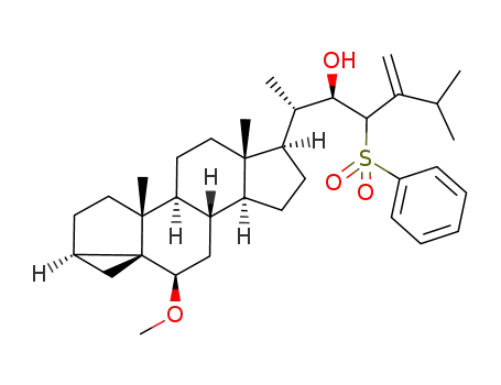 (2S,3R)-4-Benzenesulfonyl-2-((1aR,3aR,3bS,5aS,6R,8aS,8bS,10R,10aR)-10-methoxy-3a,5a-dimethyl-hexadecahydro-cyclopenta[a]cyclopropa[2,3]cyclopenta[1,2-f]naphthalen-6-yl)-6-methyl-5-methylene-heptan-3-ol