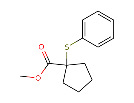 Cyclopentanecarboxylic acid, 1-(phenylthio)-, methyl ester