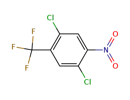 Molecular Structure of 62003-97-8 (Benzene, 1,4-dichloro-2-nitro-5-(trifluoromethyl)-)