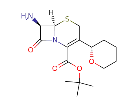 (6R,7R)-7-Amino-8-oxo-3-(S)-tetrahydro-pyran-2-yl-5-thia-1-aza-bicyclo[4.2.0]oct-2-ene-2-carboxylic acid tert-butyl ester