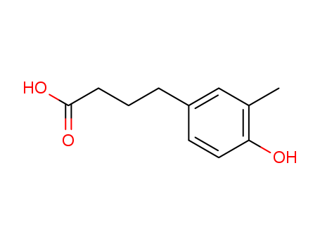 Molecular Structure of 19374-20-0 (Benzenebutanoic acid, 4-hydroxy-3-methyl-)