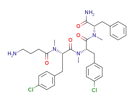Molecular Structure of 1616762-46-9 (4-aminobutyroyl-(p-Cl)N-MePhe-(p-Cl)N-MePhe-N-MePhe-CONH<sub>2</sub>)