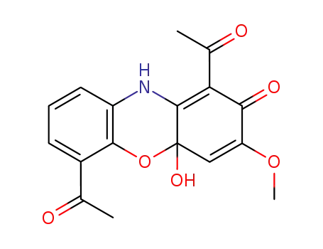 3-acetyl-2-(3-acetyl-2-hydroxy-anilino)-5-methoxy-[1,4]benzoquinone