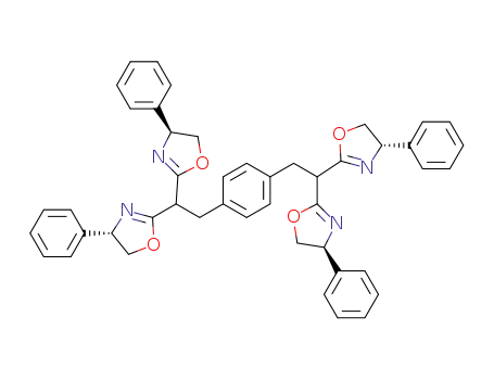 Molecular Structure of 1593634-96-8 (1,4-bis{2,2-bis[(4S)-4-phenyl-4,5-dihydrooxazol-2-yl]ethyl}benzene)
