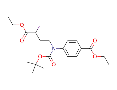 ethyl 4-<N-(tert-butoxycarbonyl)-N-(4-ethoxycarbonylphenyl)amino>-2-iodobutyrate