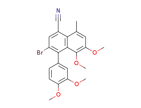 3-Bromo-4-(3,4-dimethoxy-phenyl)-5,6-dimethoxy-8-methyl-naphthalene-1-carbonitrile