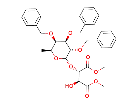 (2S,3S)-2-Hydroxy-3-((2S,3S,4R,5R,6S)-3,4,5-tris-benzyloxy-6-methyl-tetrahydro-pyran-2-yloxy)-succinic acid dimethyl ester