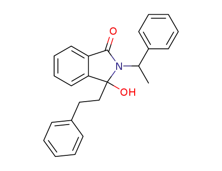 Molecular Structure of 178315-47-4 (1H-Isoindol-1-one,
2,3-dihydro-3-hydroxy-2-(1-phenylethyl)-3-(2-phenylethyl)-)