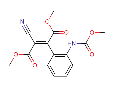 (E)-Dimethyl 2-cyano-3-(2-(N-carbomethoxyamino)phenyl)-2-butenedioate