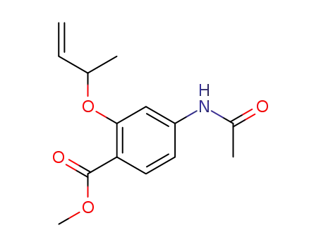 4-Acetylamino-2-(1-methyl-allyloxy)-benzoic acid methyl ester