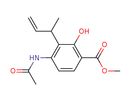 4-Acetylamino-2-hydroxy-3-(1-methyl-allyl)-benzoic acid methyl ester