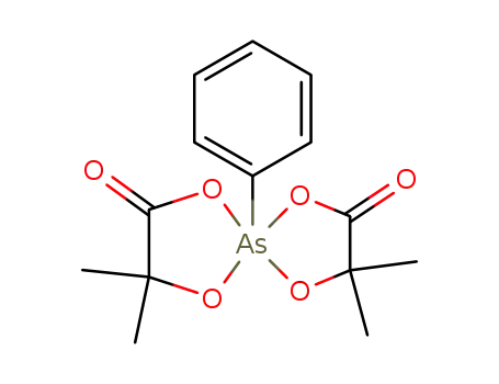 Molecular Structure of 32049-50-6 (3,3,8,8-tetramethyl-5-phenyl-1,4,6,9-tetraoxa-5λ<sup>5</sup>-arsa-spiro[4.4]nonane-2,7-dione)
