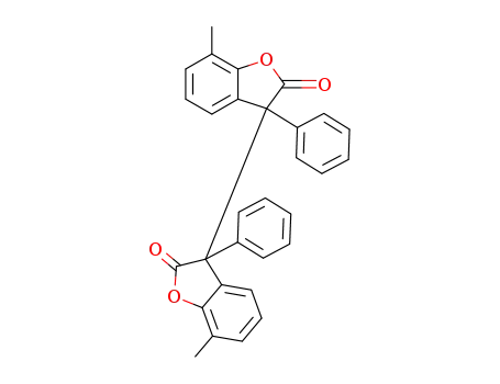 Molecular Structure of 65425-05-0 ([3,3'-Bibenzofuran]-2,2'(3H,3'H)-dione, 7,7'-dimethyl-3,3'-diphenyl-)