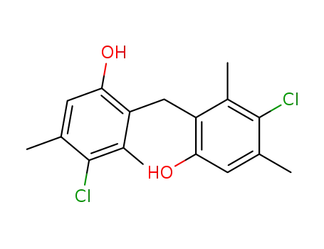 Molecular Structure of 16085-23-7 (4,4'-dichloro-3,5,3',5'-tetramethyl-2,2'-methanediyl-di-phenol)