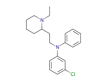 [2-(1-ethyl-[2]piperidyl)-ethyl]-(3-chloro-phenyl)-phenyl-amine