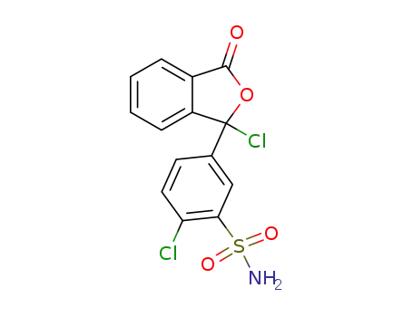 Molecular Structure of 106522-14-9 (2-chloro-5-(1-chloro-3-oxo-phthalan-1-yl)-benzenesulfonic acid amide)